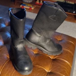 Rocky Wellington Leather Canvas Boots 